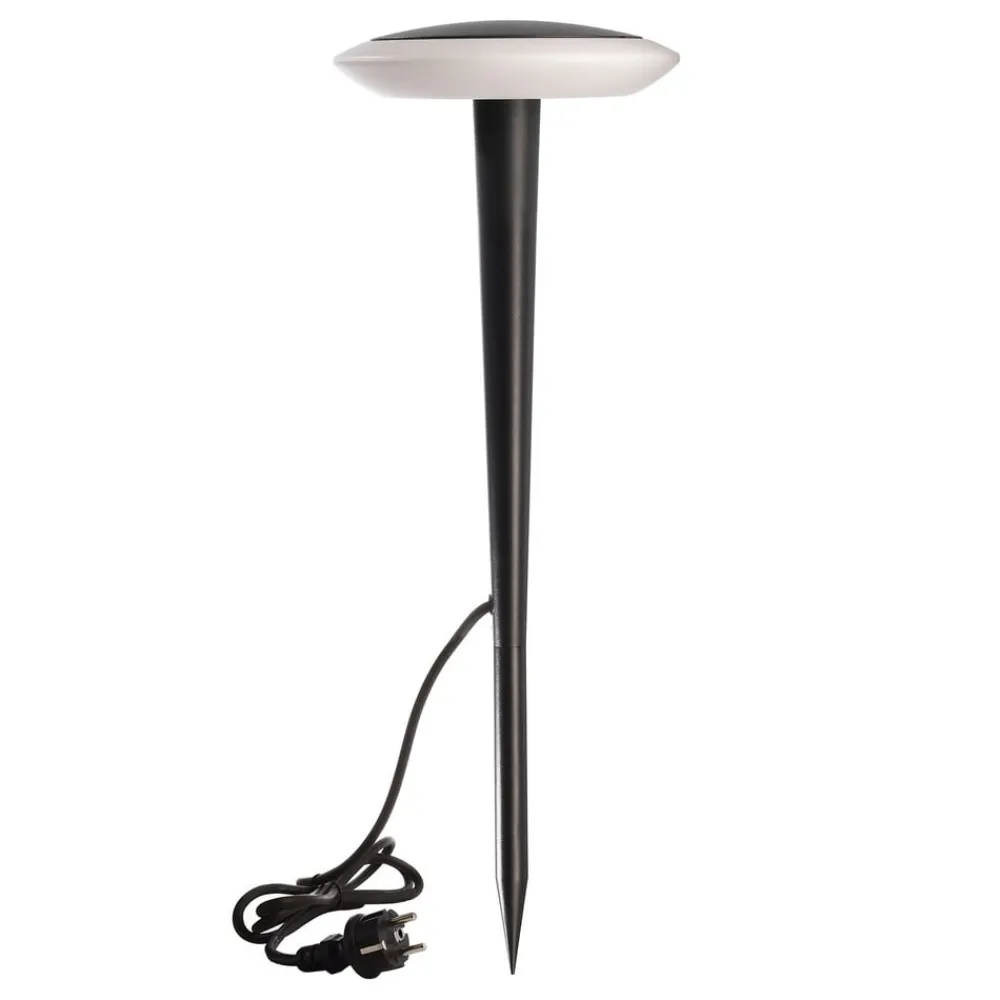 Deko-Light Bermuda LED-sokkellampe med jordspyd, sortgrå