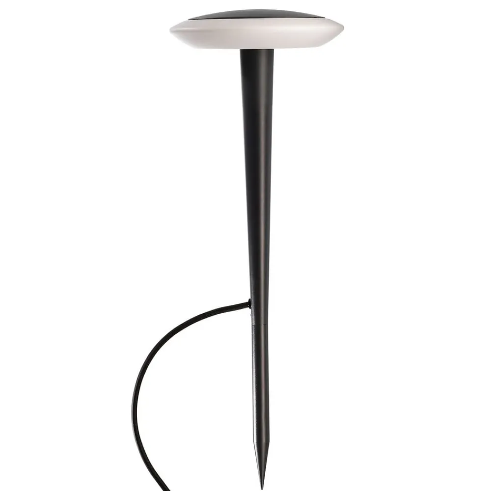 Deko-Light Bermuda LED-sokkellampe med jordspyd, sortgrå