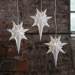 STAR TRADING Betlehem dekostjerne af metal, hvid