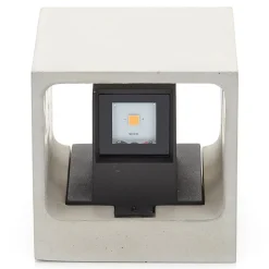 Betongrå LED udendørs væglampe Riak^Lucande Hot