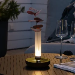 Biarritz LED-bordlampe, IP54, batteri, CCT, guld^Konstsmide Best