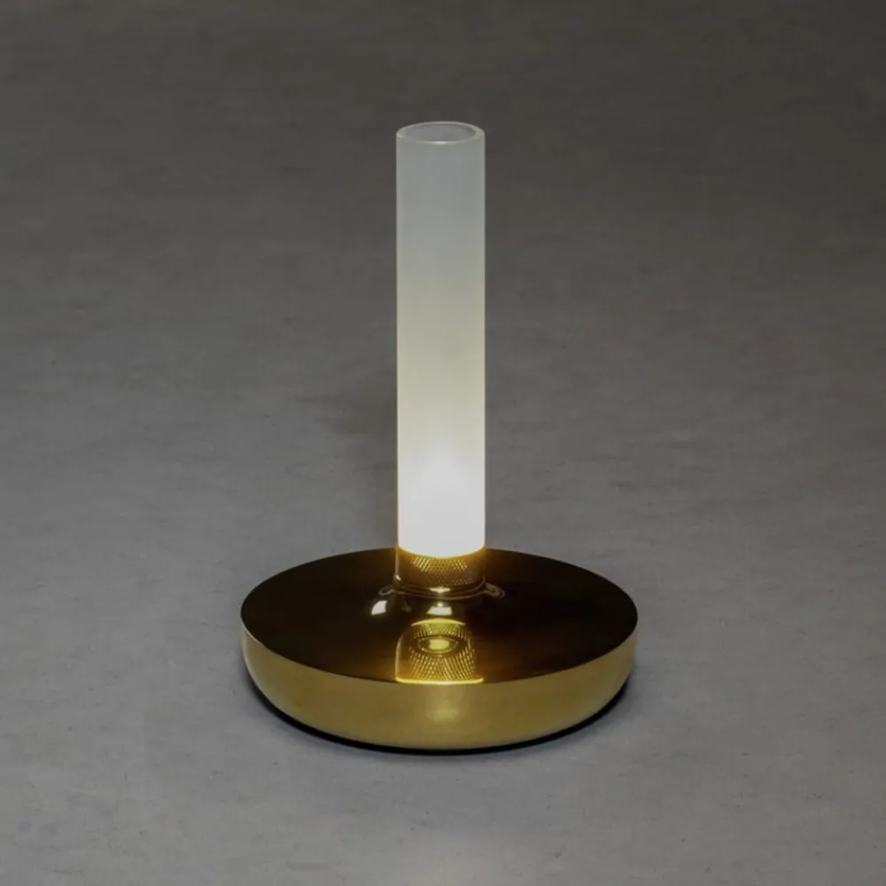 Biarritz LED-bordlampe, IP54, batteri, CCT, guld^Konstsmide Best