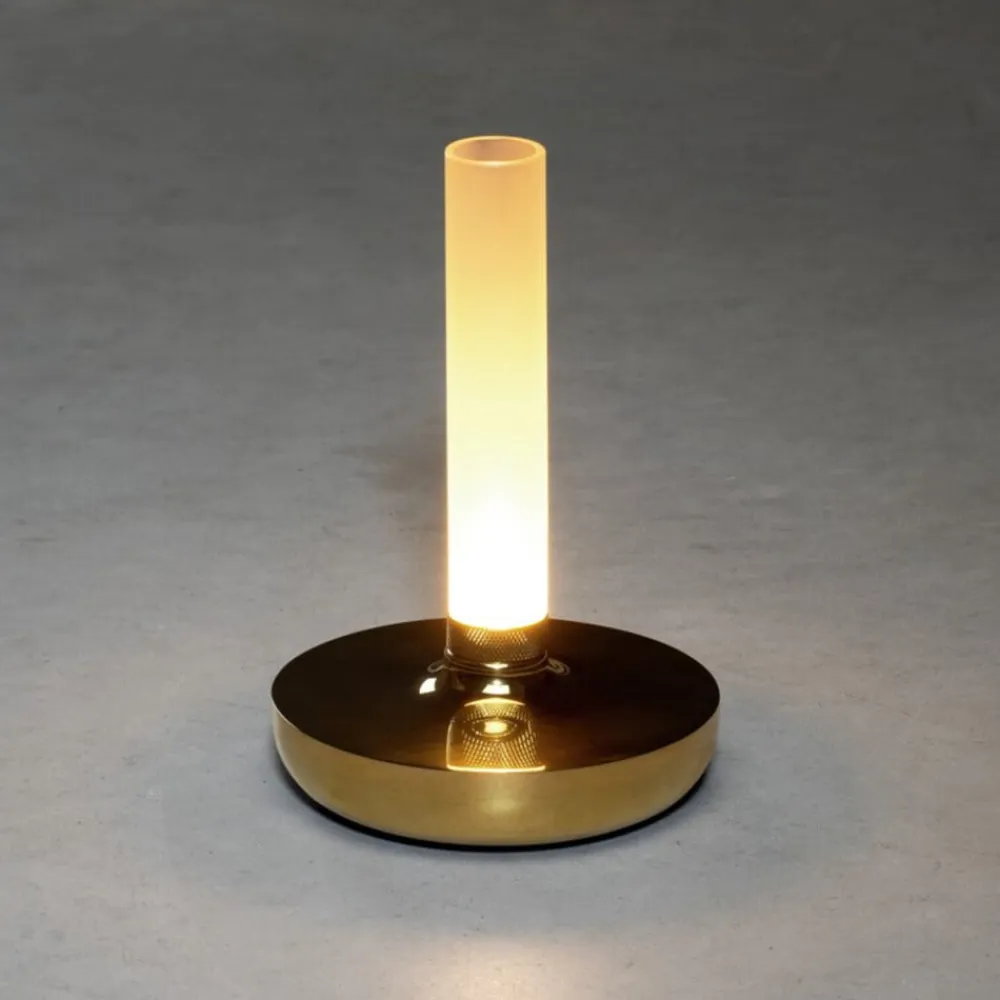 Biarritz LED-bordlampe, IP54, batteri, CCT, guld^Konstsmide Best