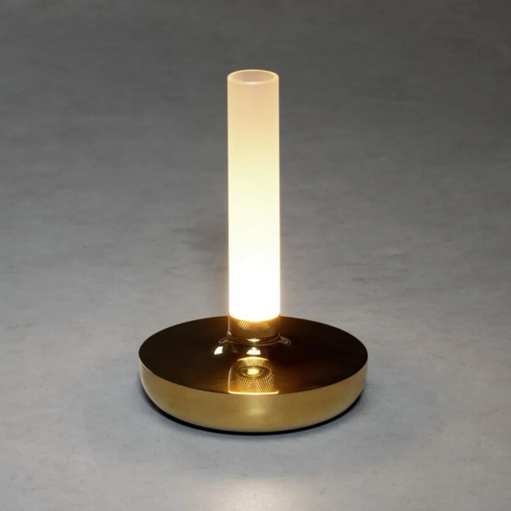 Biarritz LED-bordlampe, IP54, batteri, CCT, guld^Konstsmide Best