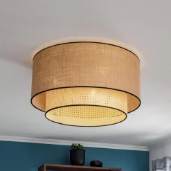 Duolla Loftlamper>Big Boho loftlampe, rattan, beige/sort