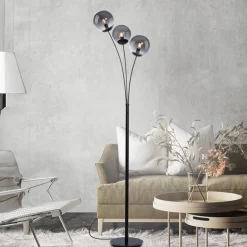 JUST LIGHT. GmbH Gulvlamper|Gulvlamper>Big Widow gulvlampe med tre glasskærme