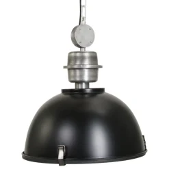 Steinhauer Bikkel hængelampe, Ø 42 cm, sort, metal, glas, E27
