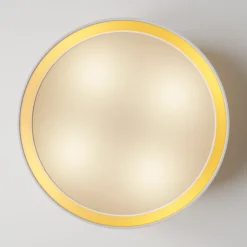 TK Lighting Bilbao loftslampe, hvid/guld, Ø 45 cm