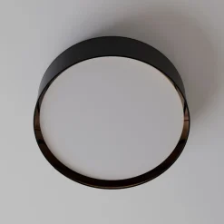 TK Lighting Bilbao loftslampe, sort/guld, Ø 60 cm