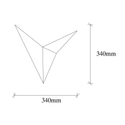 Bird 3201 uplight væglampe, trekantet design, sort^Opviq Clearance