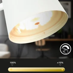 Biwo LED-bordlampe, hvid, berøringsdæmper, metal^Briloner