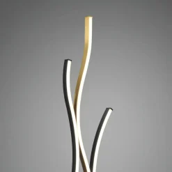 Trio Lighting Blaze LED-gulvlampe med lysdæmper, CCT, messing