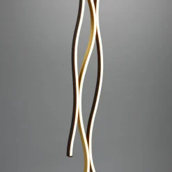 Trio Lighting Blaze LED-gulvlampe med lysdæmper, CCT, messing