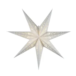 STAR TRADING Dekorationsbelysning|Julepynt>Blondepapirstjerne uden lys, Ø 80 cm, hvid