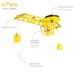 Børn Elobra Bodo loftslampe i kranform