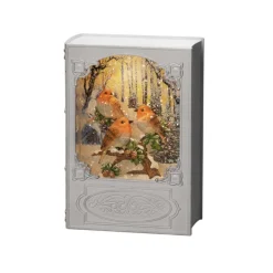 Bog med fugle vandlygte LED-borddekoration^Konstsmide Christmas Outlet