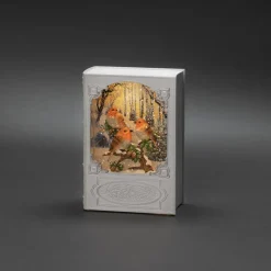 Bog med fugle vandlygte LED-borddekoration^Konstsmide Christmas Outlet