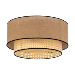 Boho loftlampe, rattan, beige/sort^Duolla Online