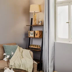 ONLI Bordlampe Agar med stofskærm og træelement