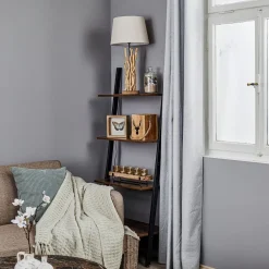 ONLI Bordlampe Agar med stofskærm og træelement