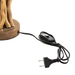 ONLI Bordlampe Agar med stofskærm og træelement