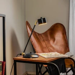 Eko-Light Bordlampe Arena i blå og guld