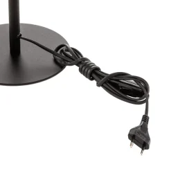 TK Lighting Bordlampe Chicago med skærm i hør