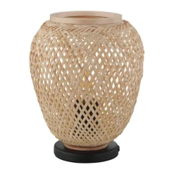 EGLO Bordlampe Dembleby i træ, naturfarver