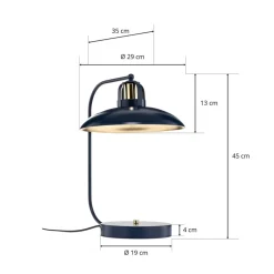 Bordlampe Felix, blå/guld^Eko-Light Online