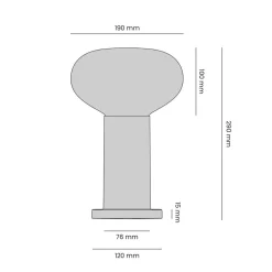 Bordlampe Flo, grå, Ø 19 cm, glas^ALDEX Sale