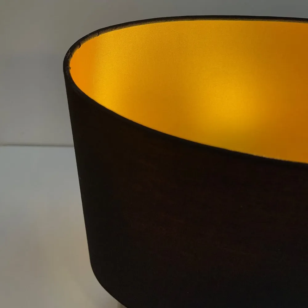 Bordlampe Foro, bronze/sort, højde 39 cm^FISCHER & HONSEL