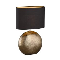 FISCHER & HONSEL Bordlampe Foro, bronze/sort, højde 53 cm