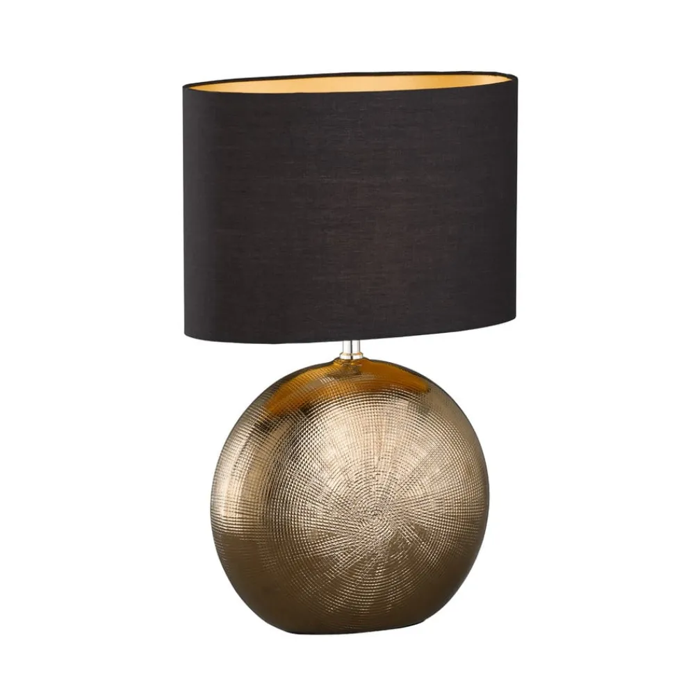 FISCHER & HONSEL Bordlampe Foro, bronze/sort, højde 53 cm