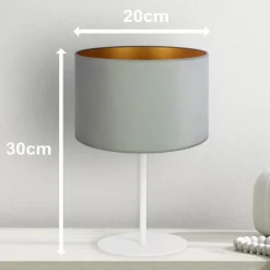 Duolla Bordlampe Golden Roller højde 30 cm mintgrøn/guld