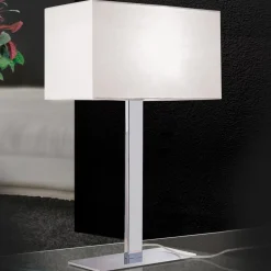 ORION Bordlamper>Bordlampe Grigor med hvid lærredsskærm