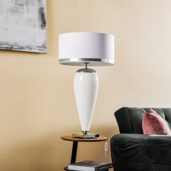 Bordlampe Lund, hvid/opal, højde 70 cm^Argon New