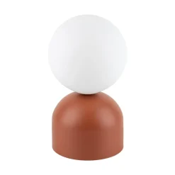 Bordlampe Miki, terrakotta, højde 21 cm, metal/glas, G9^TK Lighting Clearance