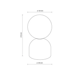 Bordlampe Miki, terrakotta, højde 21 cm, metal/glas, G9^TK Lighting Clearance