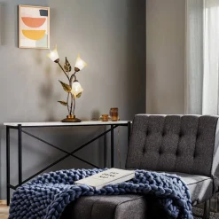 ONLI Bordlampe Miranda med 3 lyskilder, bronze