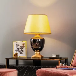 ONLI Bordlampe Mozart i spejlet grå/guld