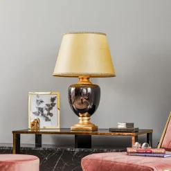 ONLI Bordlampe Mozart i spejlet grå/guld