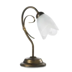Bordlampe Odino, 1 lyskilde, bronzefarvet, metal, glas^ONLI Discount