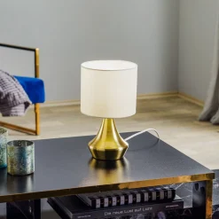 ONLI Bordlampe Ottone med tekstilskærm, messing