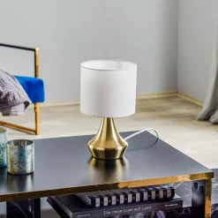 ONLI Bordlampe Ottone med tekstilskærm, messing