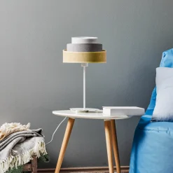 Bordlampe Pastell Trio senf/grå/lysegrå H 50 cm^Duolla Hot