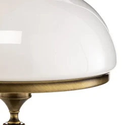 Jupiter Bordlampe Petro, glas, antik messingfarve, højde 50 cm