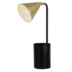 Bordlampe Rivan, sort/guld, metal, 41 cm, E14^Searchlight Online