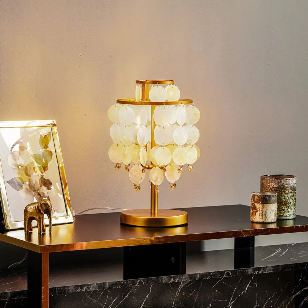 ONLI Bordlampe Ruben med perlemorskiver