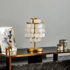 ONLI Bordlampe Ruben med perlemorskiver