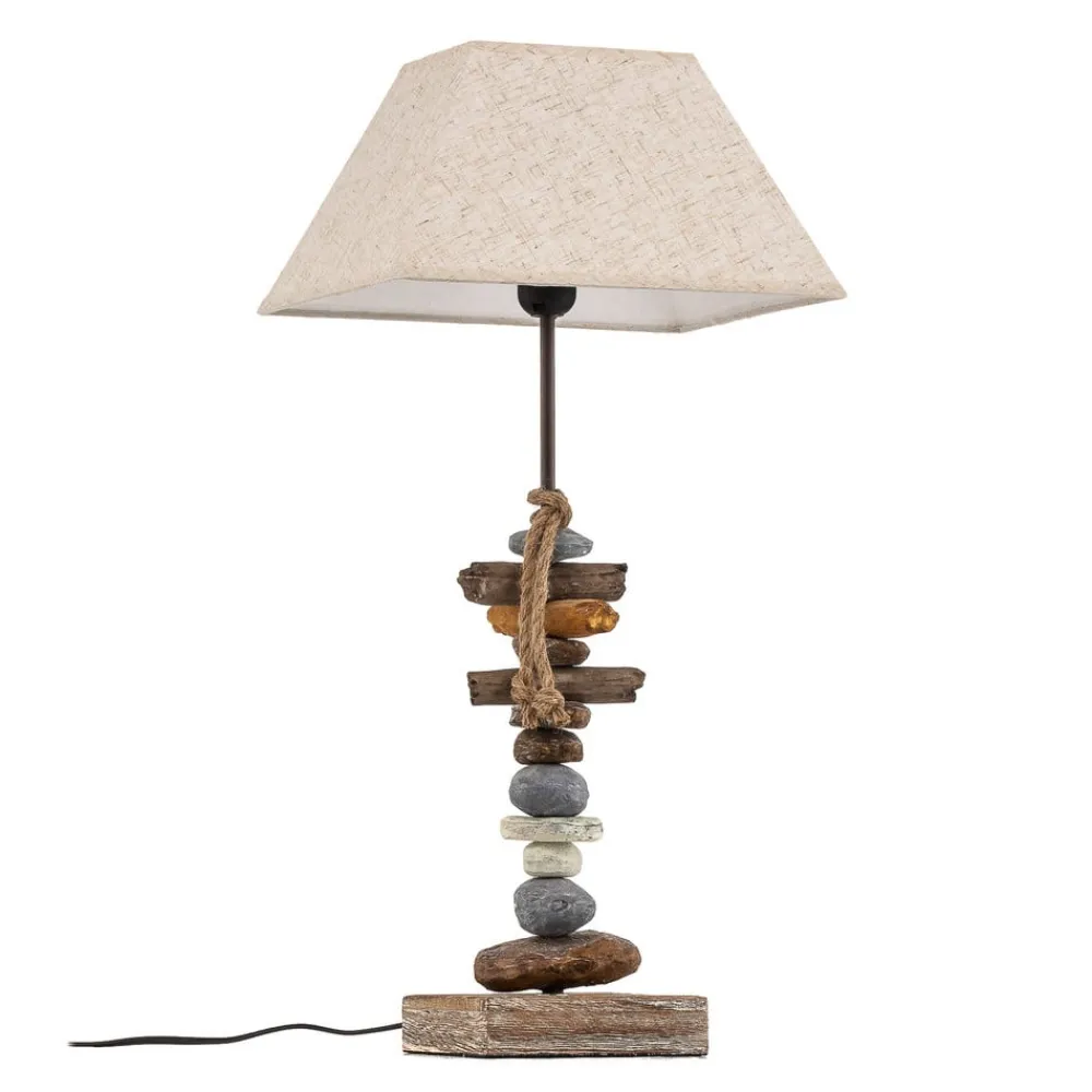 ONLI Bordlamper>Bordlampe Seregon med stendekoration, højde 63 cm